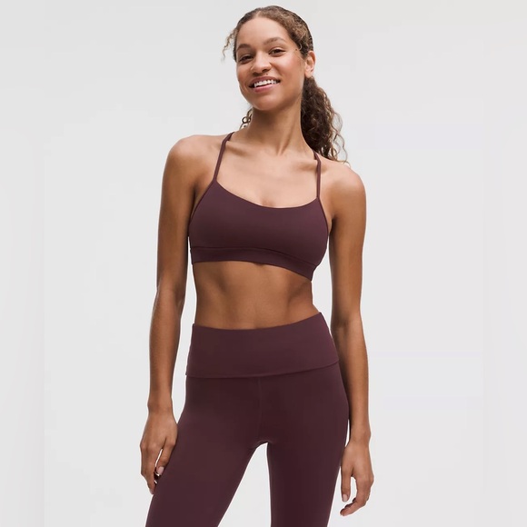 Lululemon Flow Y Bra Nulu Long Line in Goodnight plum size 4 - Picture 1 of 7